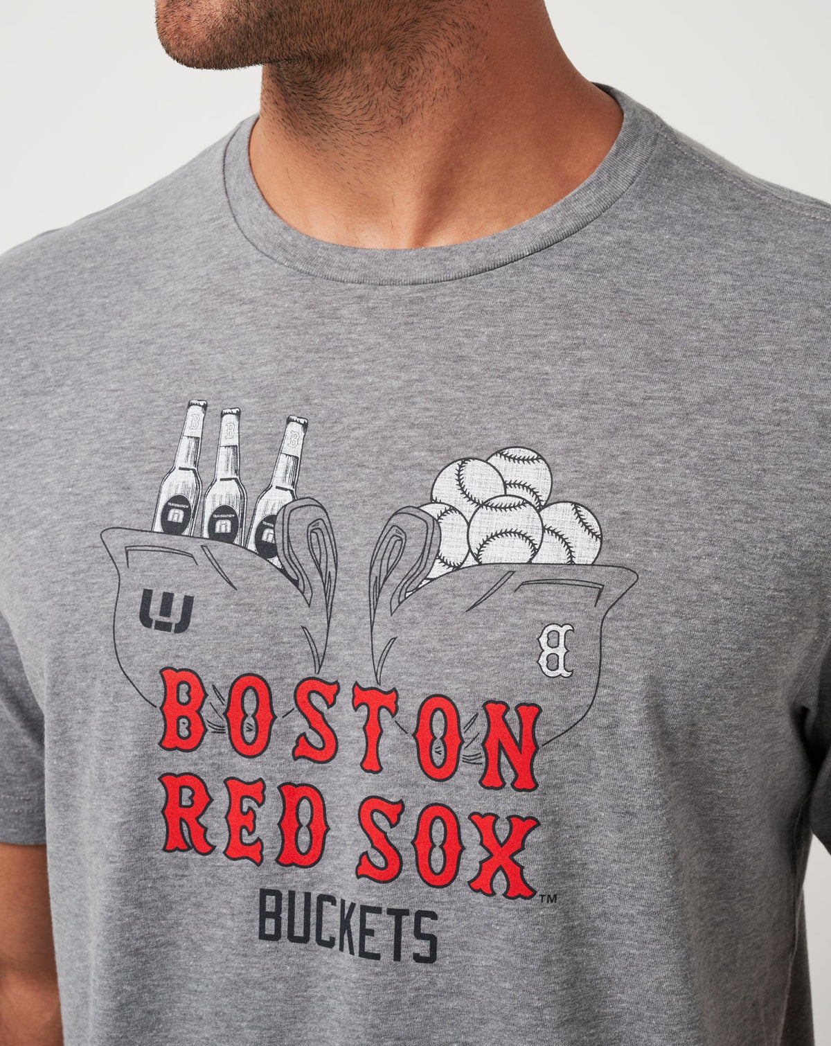 Boston Red Sox Strike One Tee Heather Grey | Travis Mathew Recommended