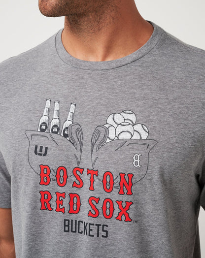 Boston Red Sox Strike One Tee Heather Grey | Travis Mathew Recommended