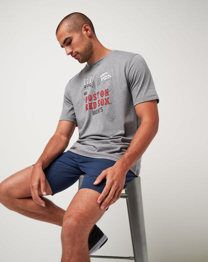 Boston Red Sox Strike One Tee Heather Grey | Travis Mathew Recommended