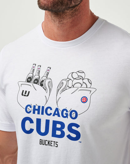 Chicago Cubs Strike One Tee White | Travis Mathew Best Seller