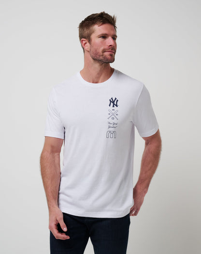 New York Yankees Sunset Slam 2.0 Tee White | Travis Mathew Best Seller