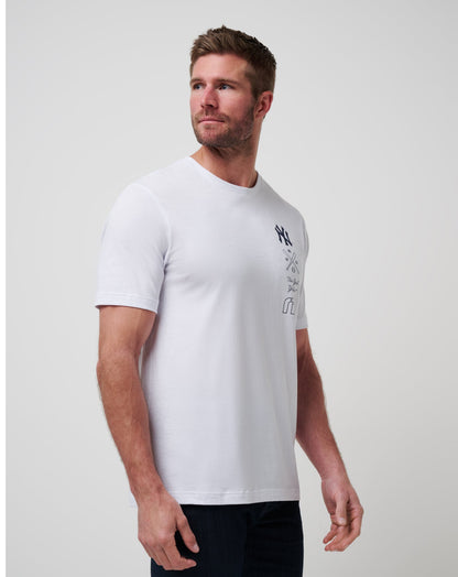New York Yankees Sunset Slam 2.0 Tee White | Travis Mathew Best Seller