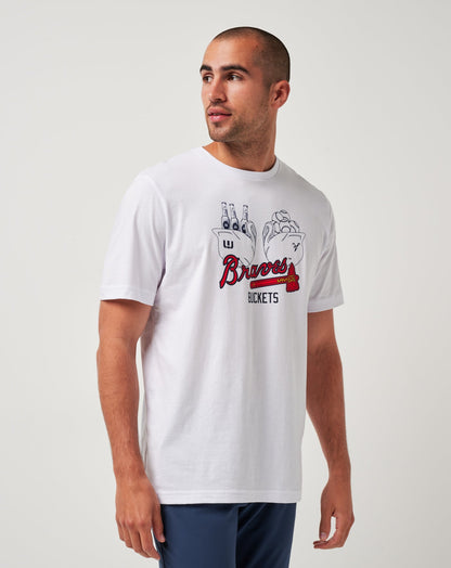 Atlanta Braves Strike One Tee White | Travis Mathew Signature