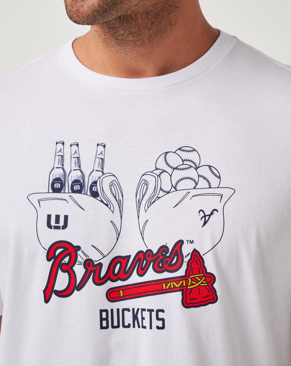 Atlanta Braves Strike One Tee White | Travis Mathew Signature