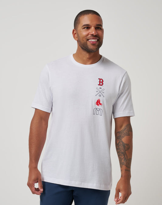 Boston Red Sox Sunset Slam 2.0 Tee White | Travis Mathew Deals