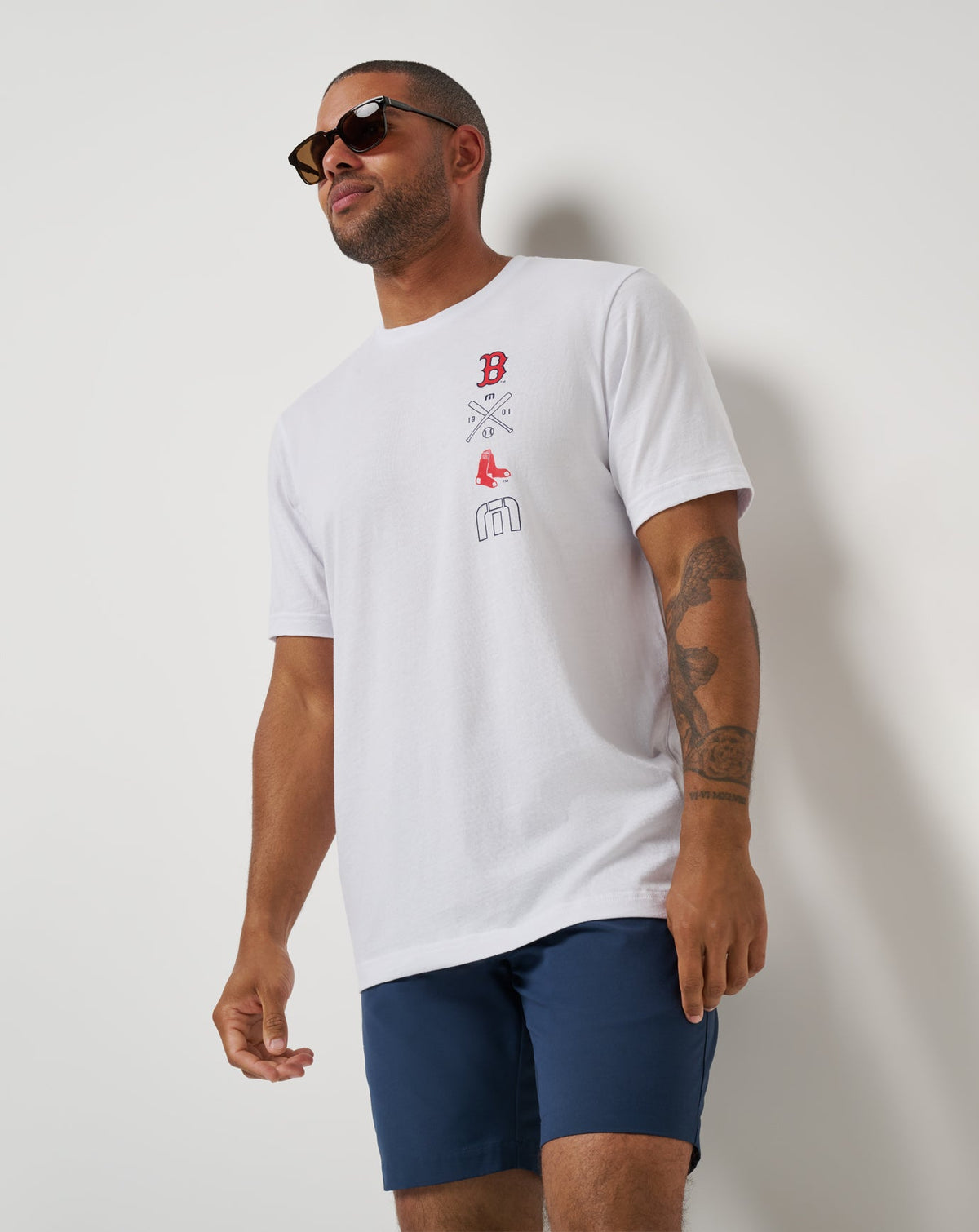 Boston Red Sox Sunset Slam 2.0 Tee White | Travis Mathew Deals