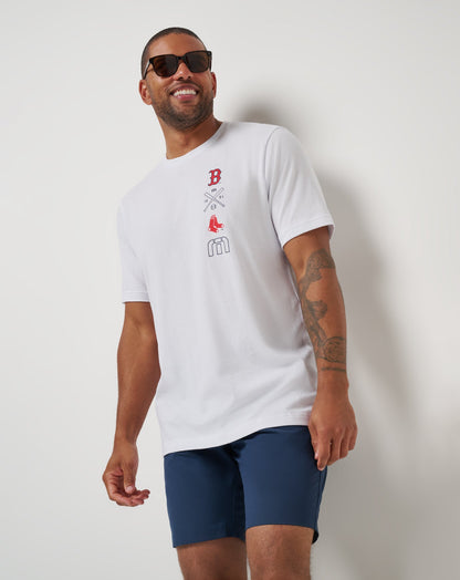 Boston Red Sox Sunset Slam 2.0 Tee White | Travis Mathew Deals