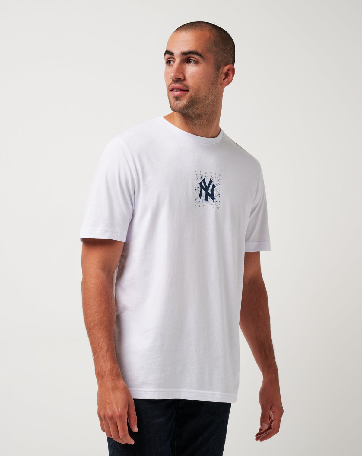 New York Yankees In The Dugout Tee White | Travis Mathew Best Seller