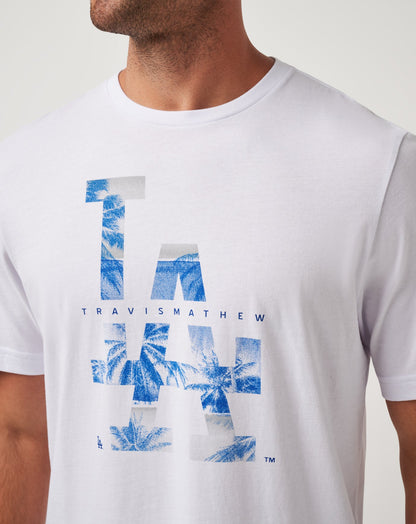 Los Angeles Dodgers Bleacher Breeze Tee White | Travis Mathew Value