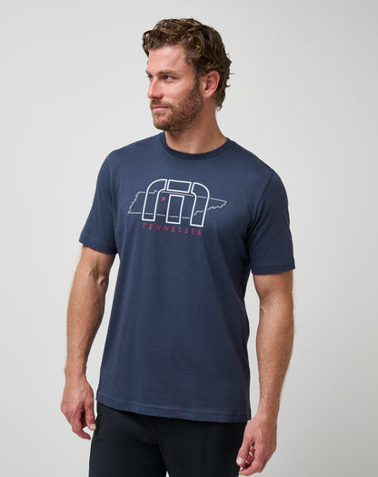Local Phrases Tee Blue Nights | Travis Mathew Quality