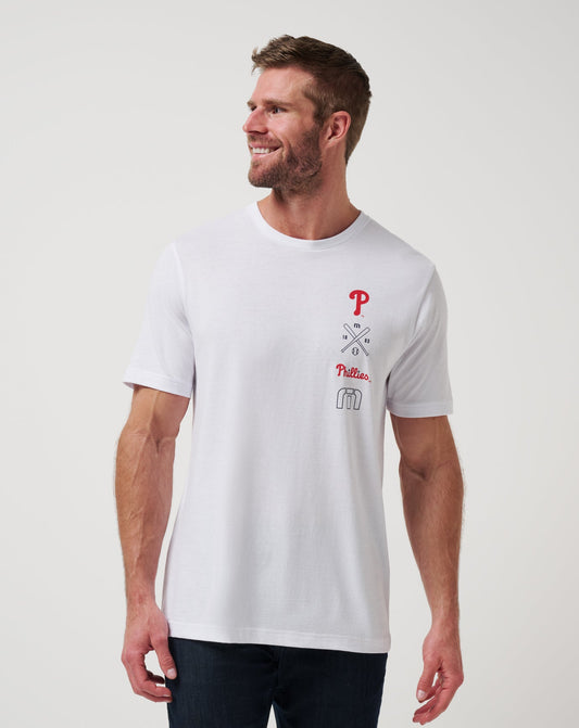 Philadelphia Phillies Sunset Slam 2.0 Tee White | Travis Mathew Everyday