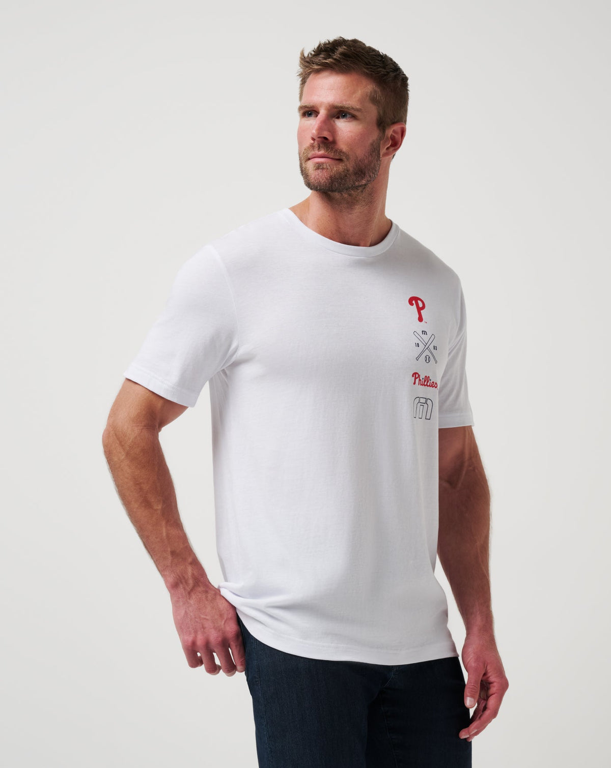 Philadelphia Phillies Sunset Slam 2.0 Tee White | Travis Mathew Everyday