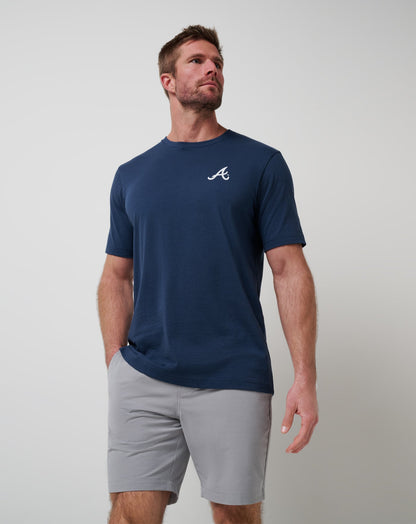 Atlanta Braves Friendly Rivalry Tee Navy | Travis Mathew Great Value