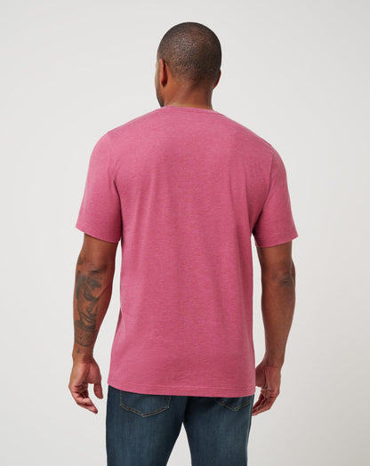Atlanta Braves Sunset Slam 2.0 Tee Heather Red | Travis Mathew Great Value