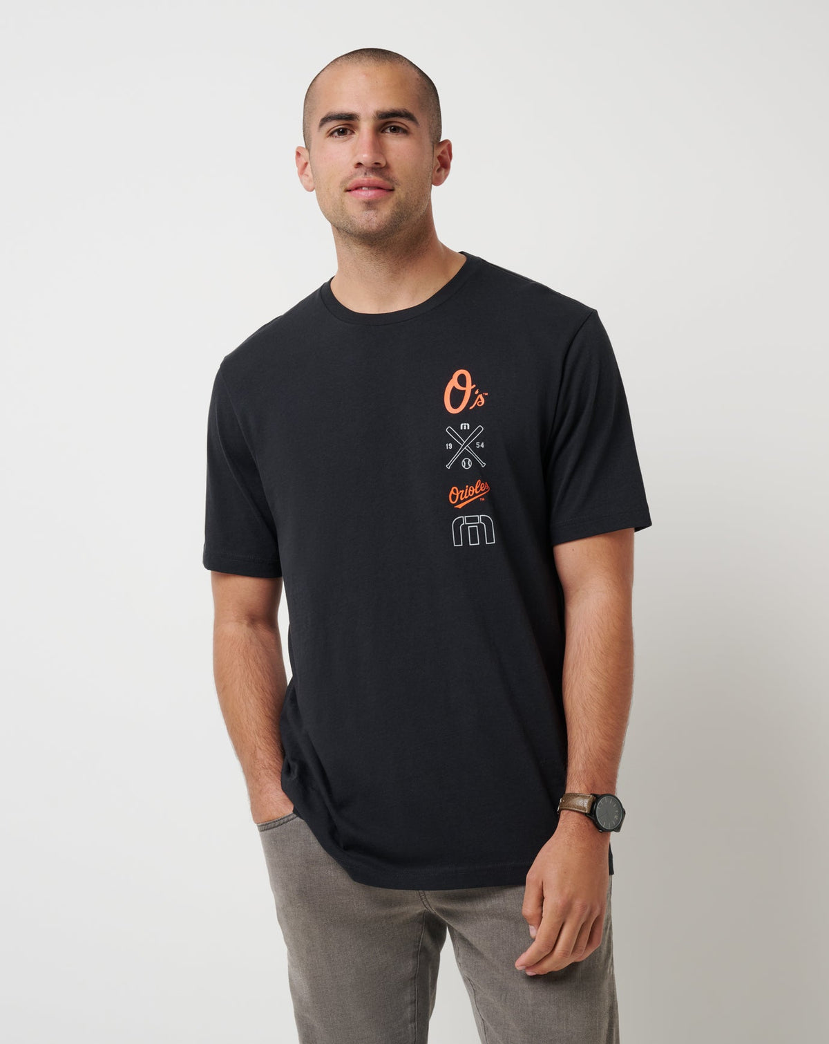 Baltimore Orioles Sunset Slam 2.0 Tee Black | Travis Mathew Best Seller