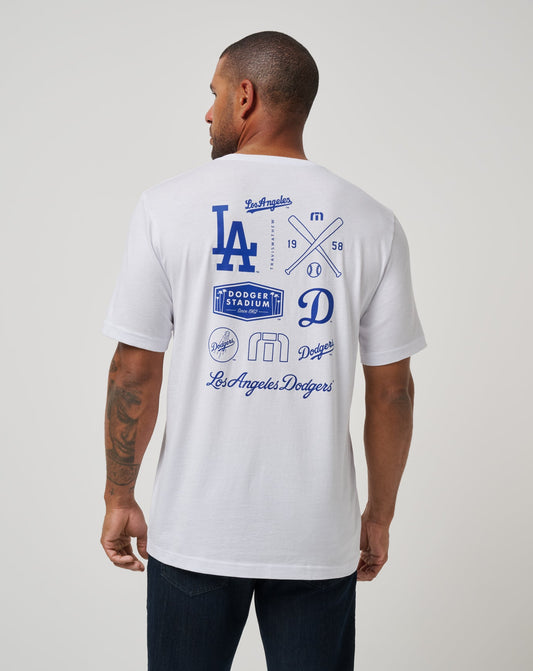 Los Angeles Dodgers Friendly Rivalry Tee White | Travis Mathew Featured