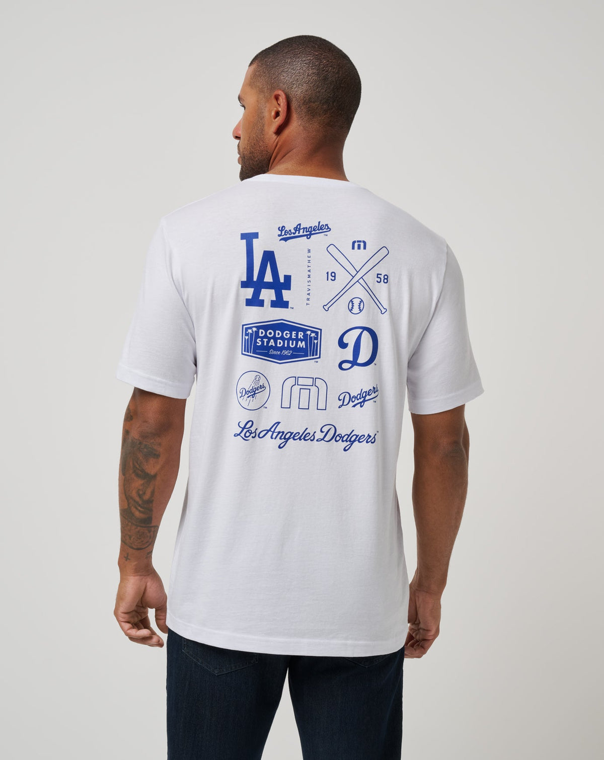 Los Angeles Dodgers Friendly Rivalry Tee White | Travis Mathew Featured