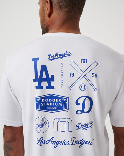 Los Angeles Dodgers Friendly Rivalry Tee White | Travis Mathew Featured