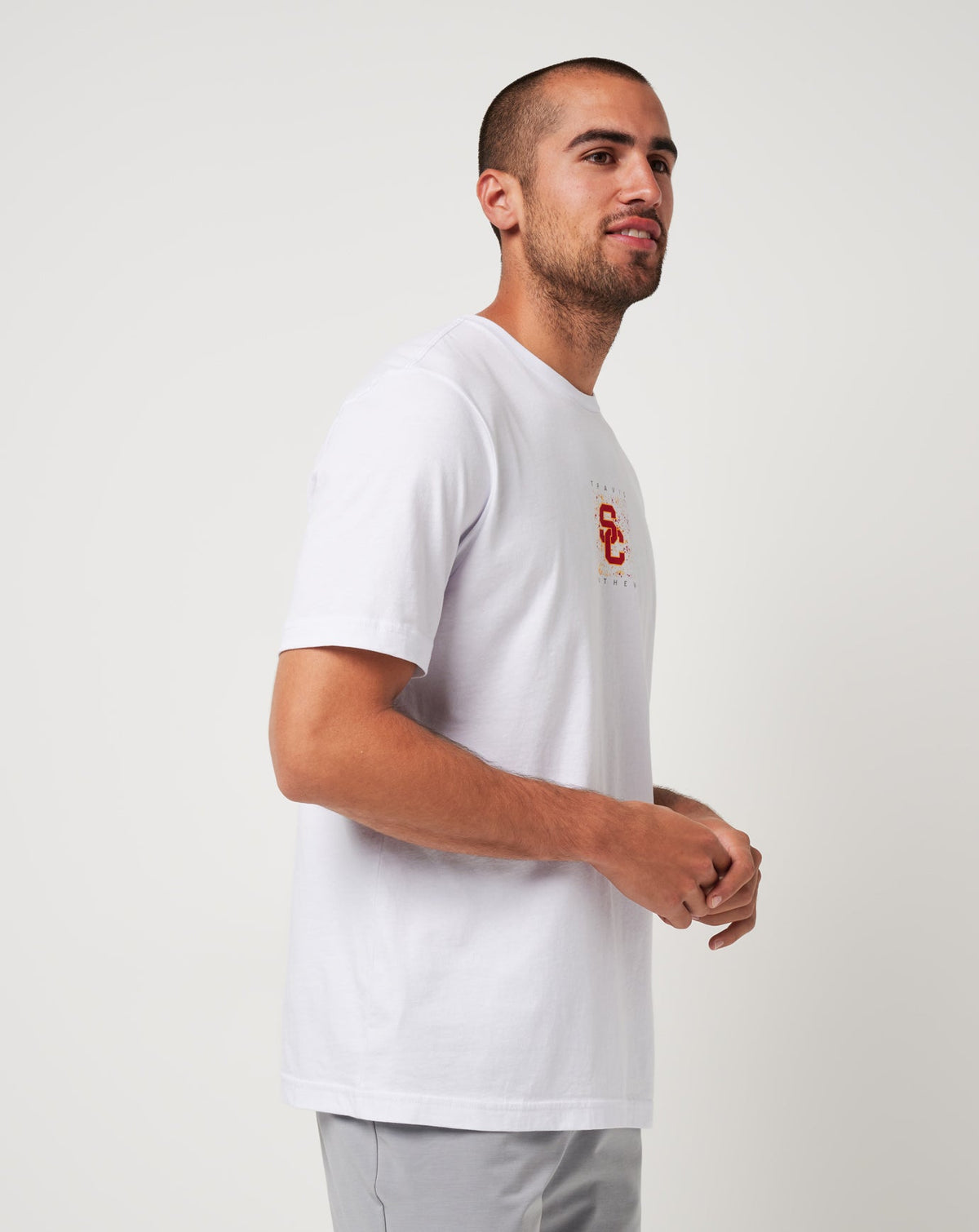 USC School Spirit Tee White | Travis Mathew Smart Buy