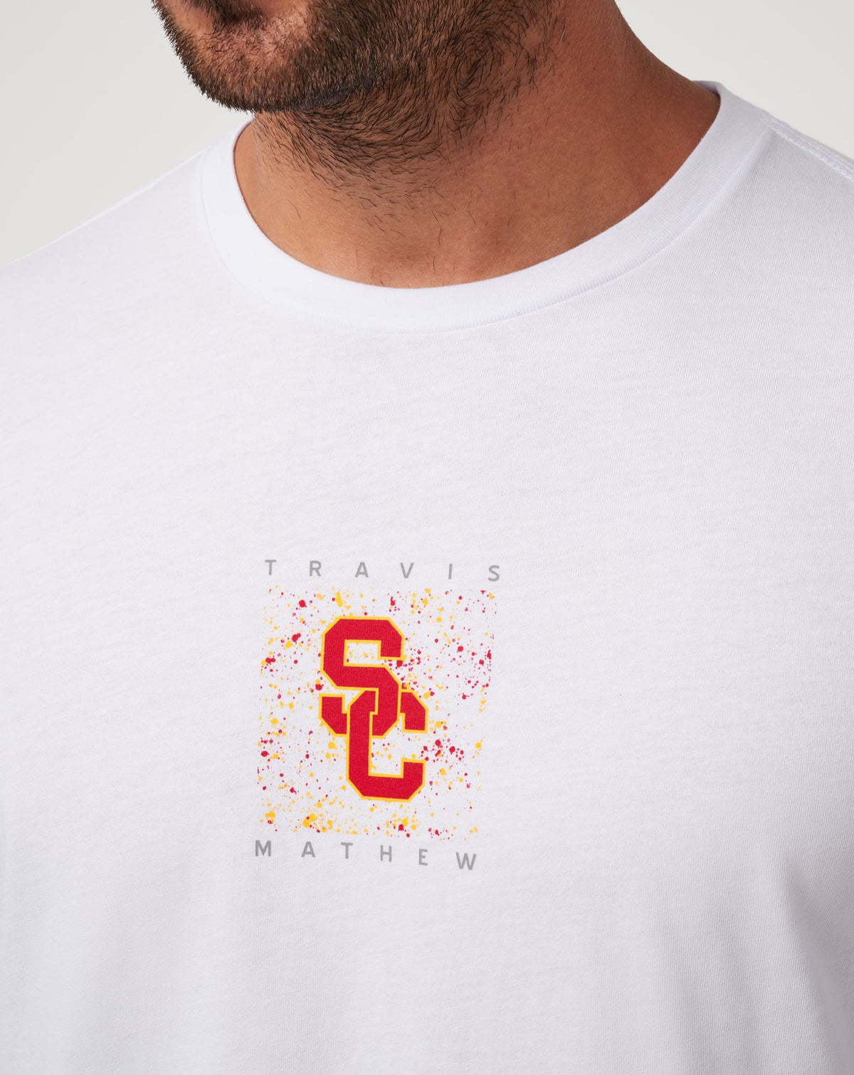 USC School Spirit Tee White | Travis Mathew Smart Buy