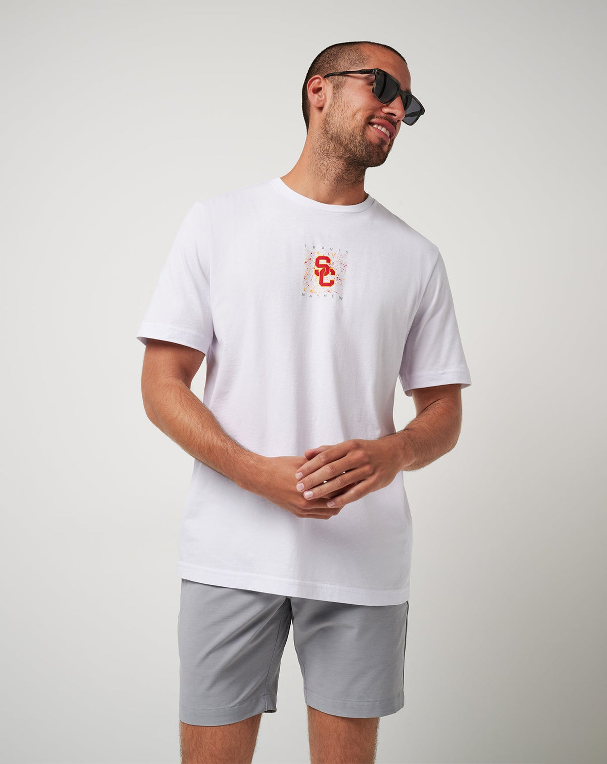 USC School Spirit Tee White | Travis Mathew Smart Buy