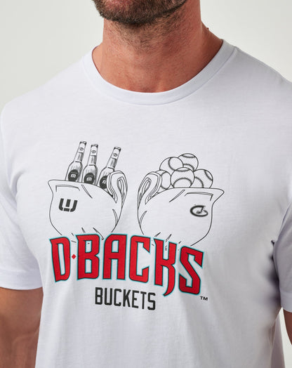 Arizona Diamondbacks Strike One Tee White | Travis Mathew Premium