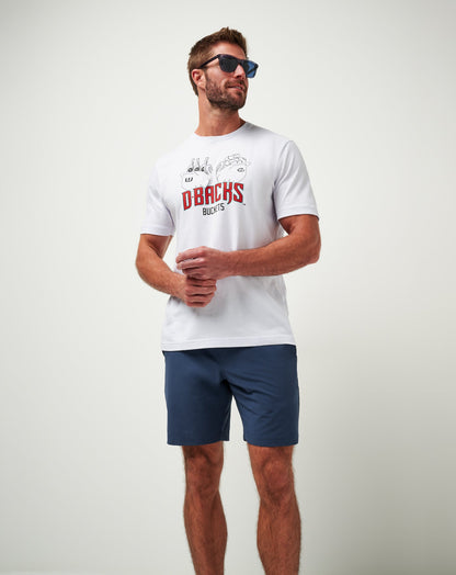 Arizona Diamondbacks Strike One Tee White | Travis Mathew Premium
