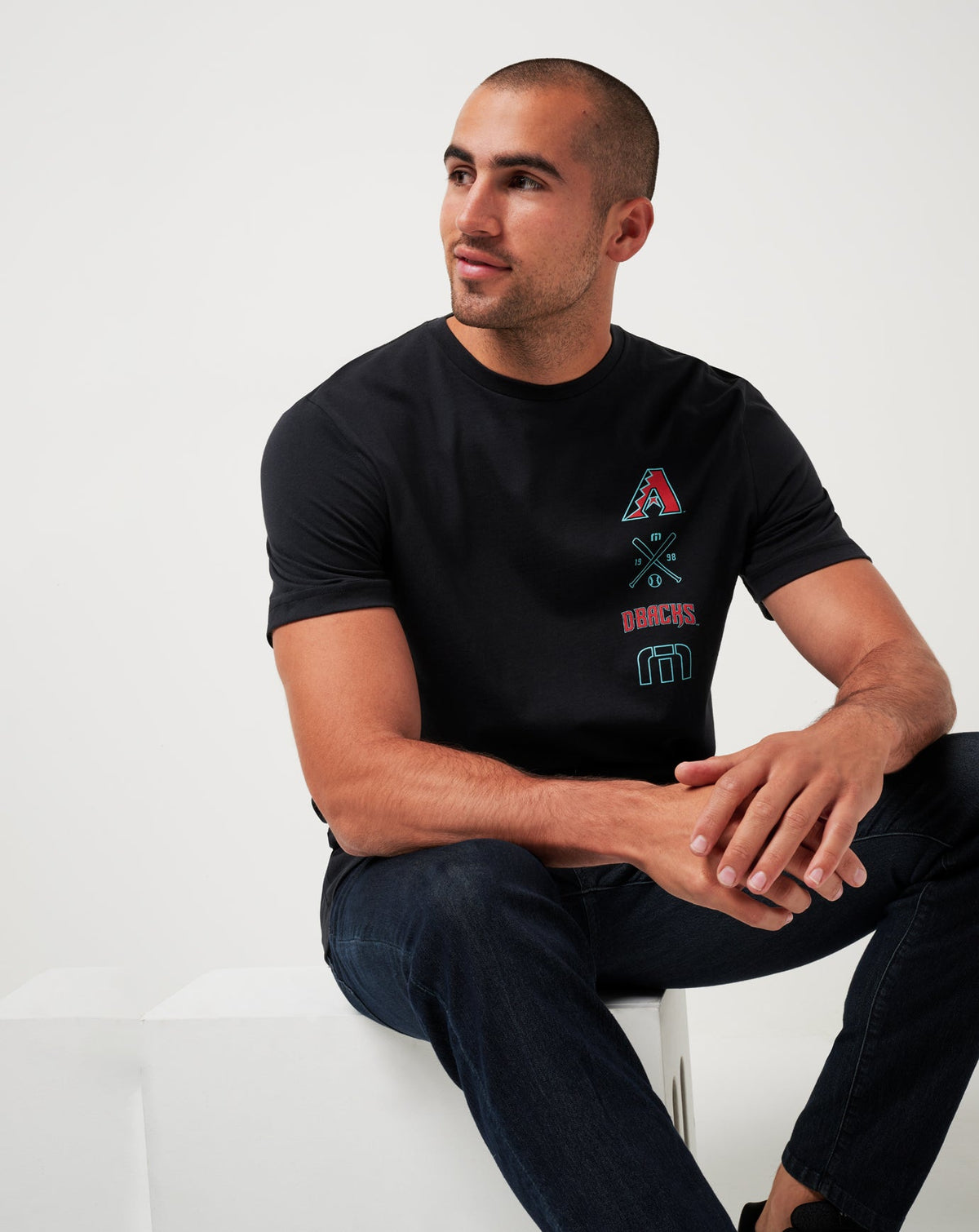 Arizona Diamondbacks Sunset Slam Tee Black | Travis Mathew Quality
