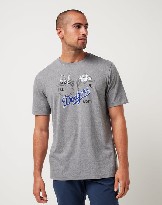 Los Angeles Dodgers Strike One Tee Heather Grey | Travis Mathew Trending