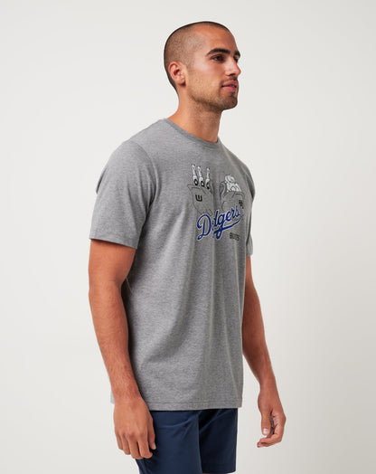 Los Angeles Dodgers Strike One Tee Heather Grey | Travis Mathew Trending