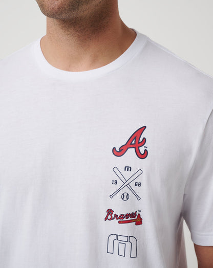 Atlanta Braves Sunset Slam 2.0 Tee White | Travis Mathew New