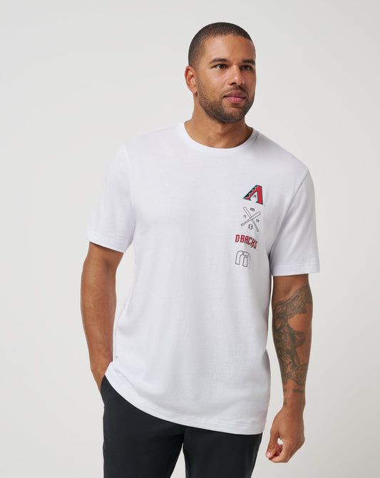 Arizona Diamondbacks Sunset Slam 2.0 Tee White | Travis Mathew Signature