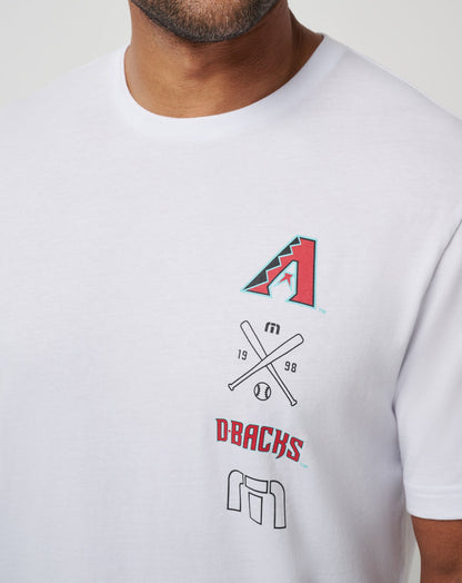 Arizona Diamondbacks Sunset Slam 2.0 Tee White | Travis Mathew Signature