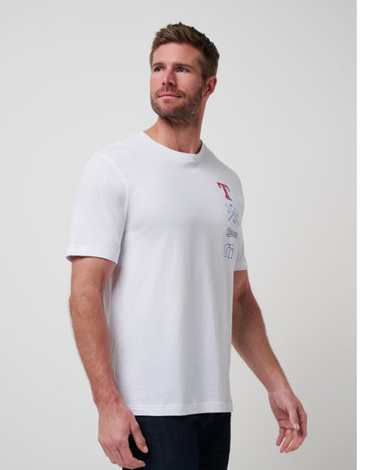 Texas Rangers Sunset Slam 2.0 Tee White | Travis Mathew Exclusive