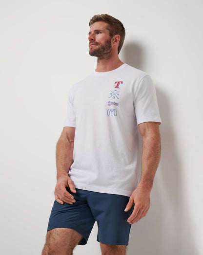 Texas Rangers Sunset Slam 2.0 Tee White | Travis Mathew Exclusive