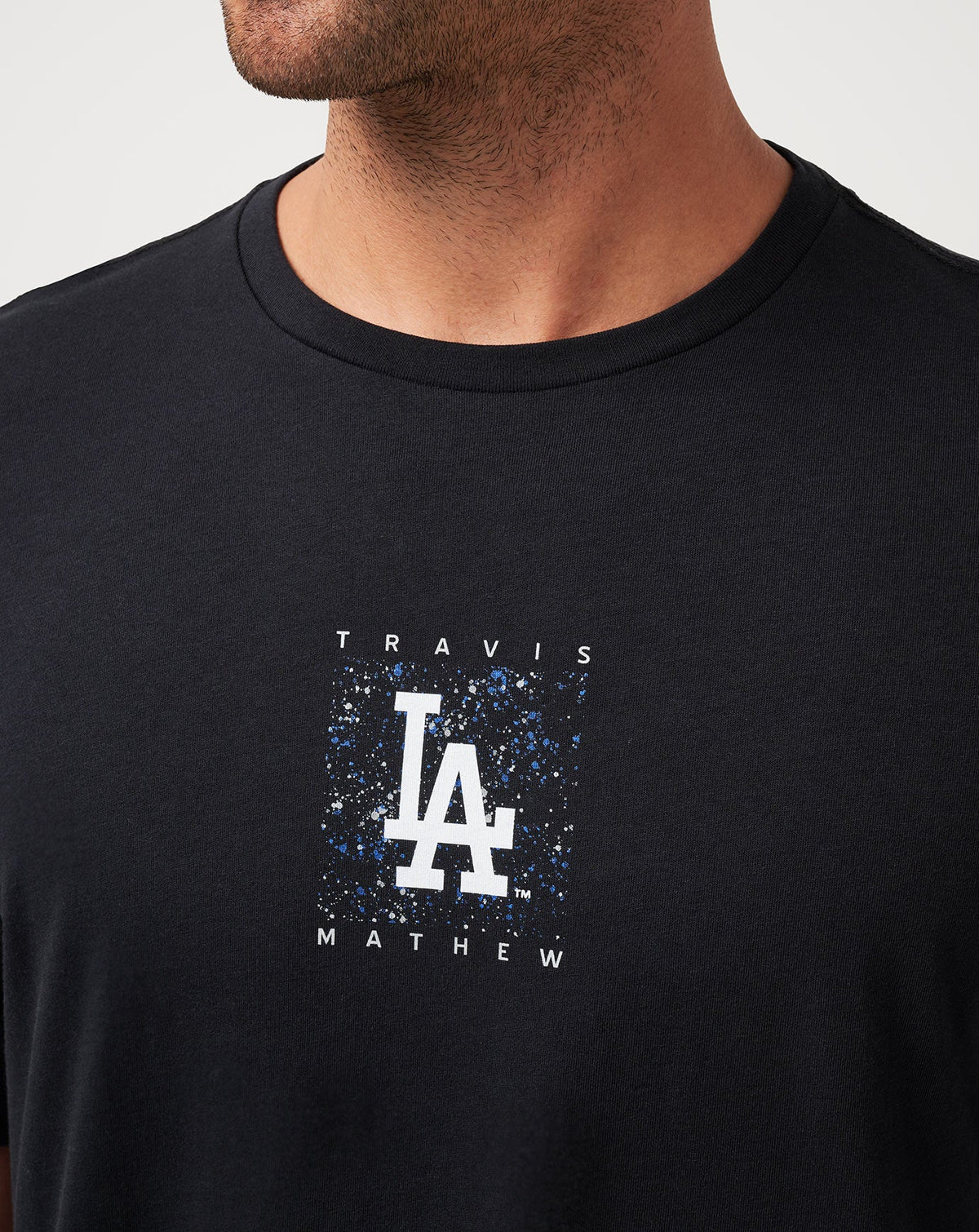 Los Angeles Dodgers In The Dugout Tee Black | Travis Mathew Classic