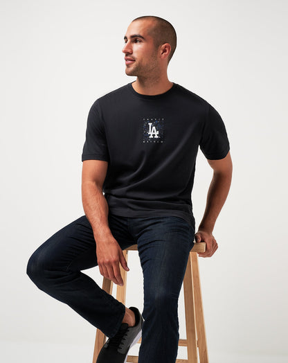 Los Angeles Dodgers In The Dugout Tee Black | Travis Mathew Classic