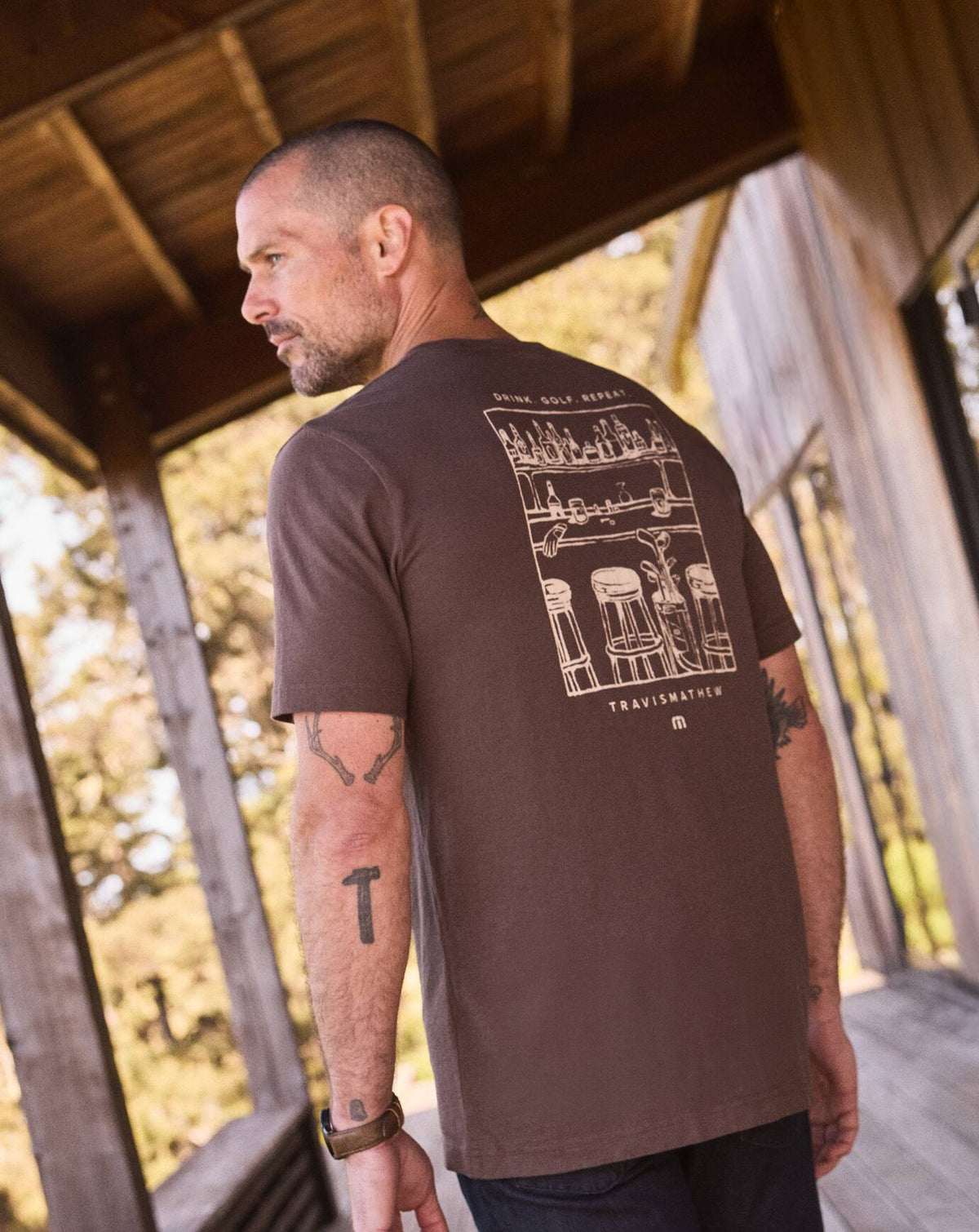 Tasting Room Tee Chocolate | Travis Mathew Special Offer