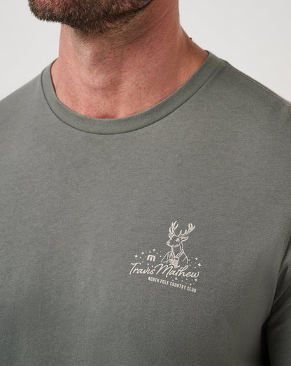 Run Rudolph Tee Dark Olive | Travis Mathew Hot Sale