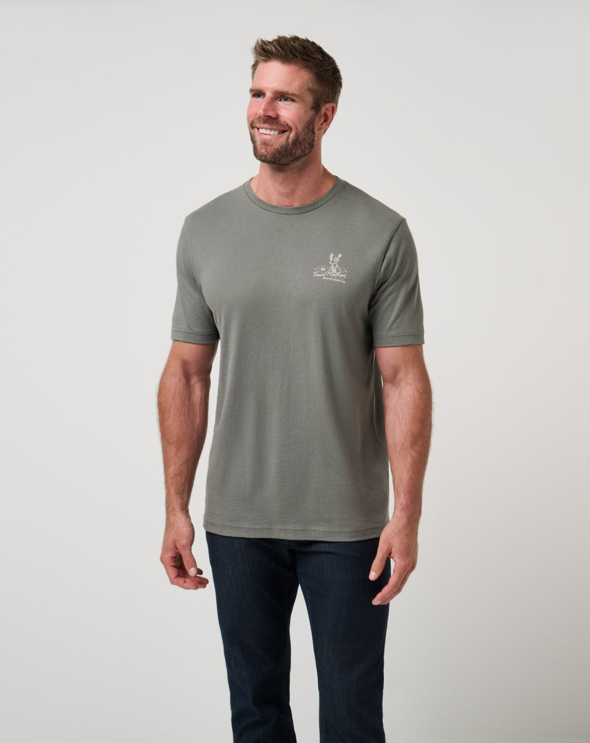 Run Rudolph Tee Dark Olive | Travis Mathew Hot Sale