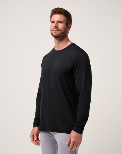 Performance Jersey Long Sleeve Tee Black | Travis Mathew New