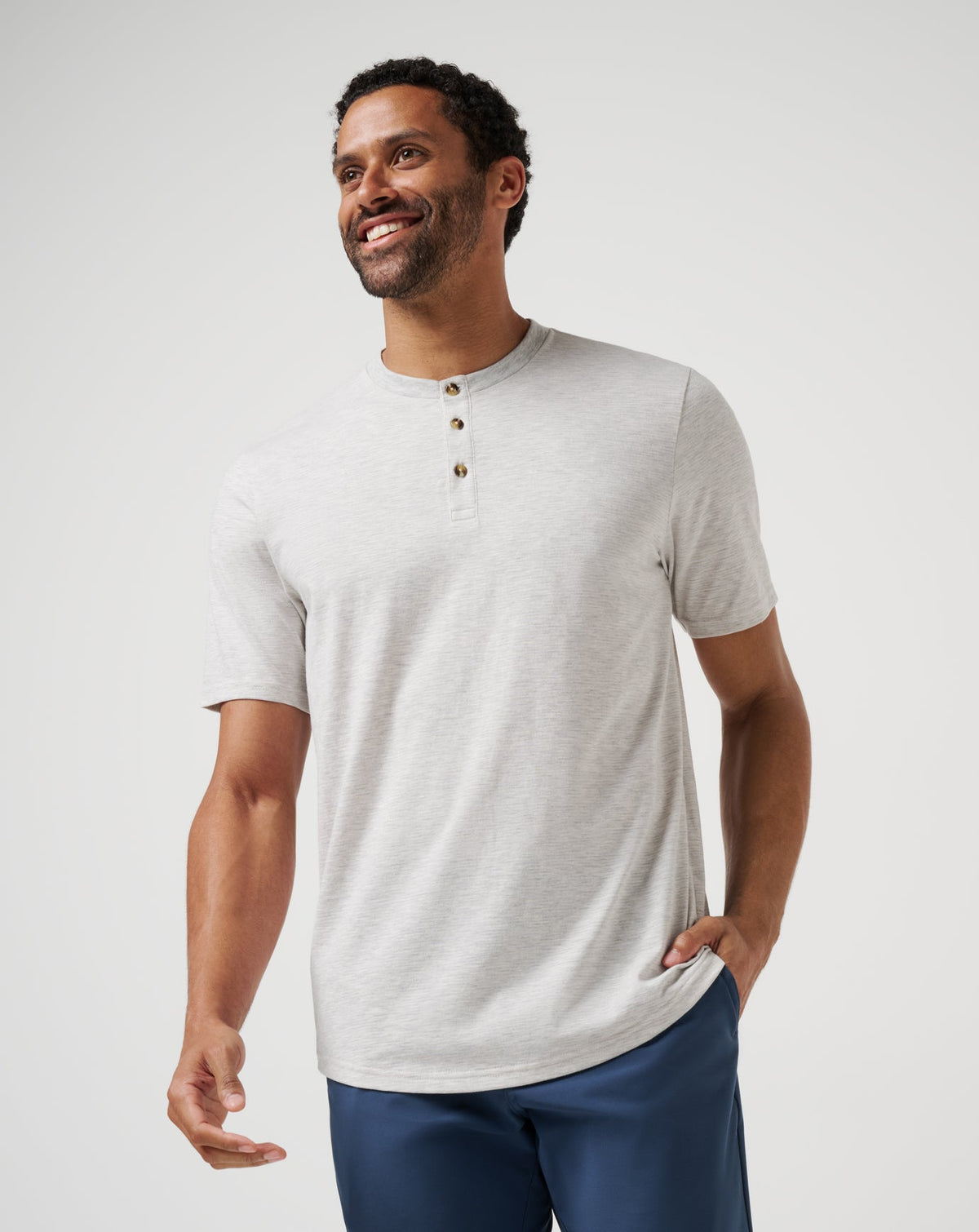 All Adrift Tee Heather Light Grey | Travis Mathew Hot Sale