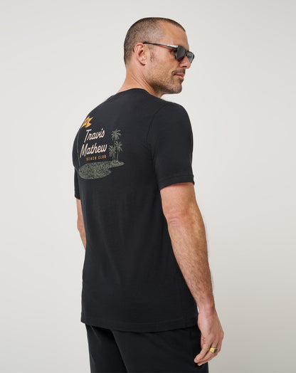 TM Beach Club Tee Black | Travis Mathew Popular