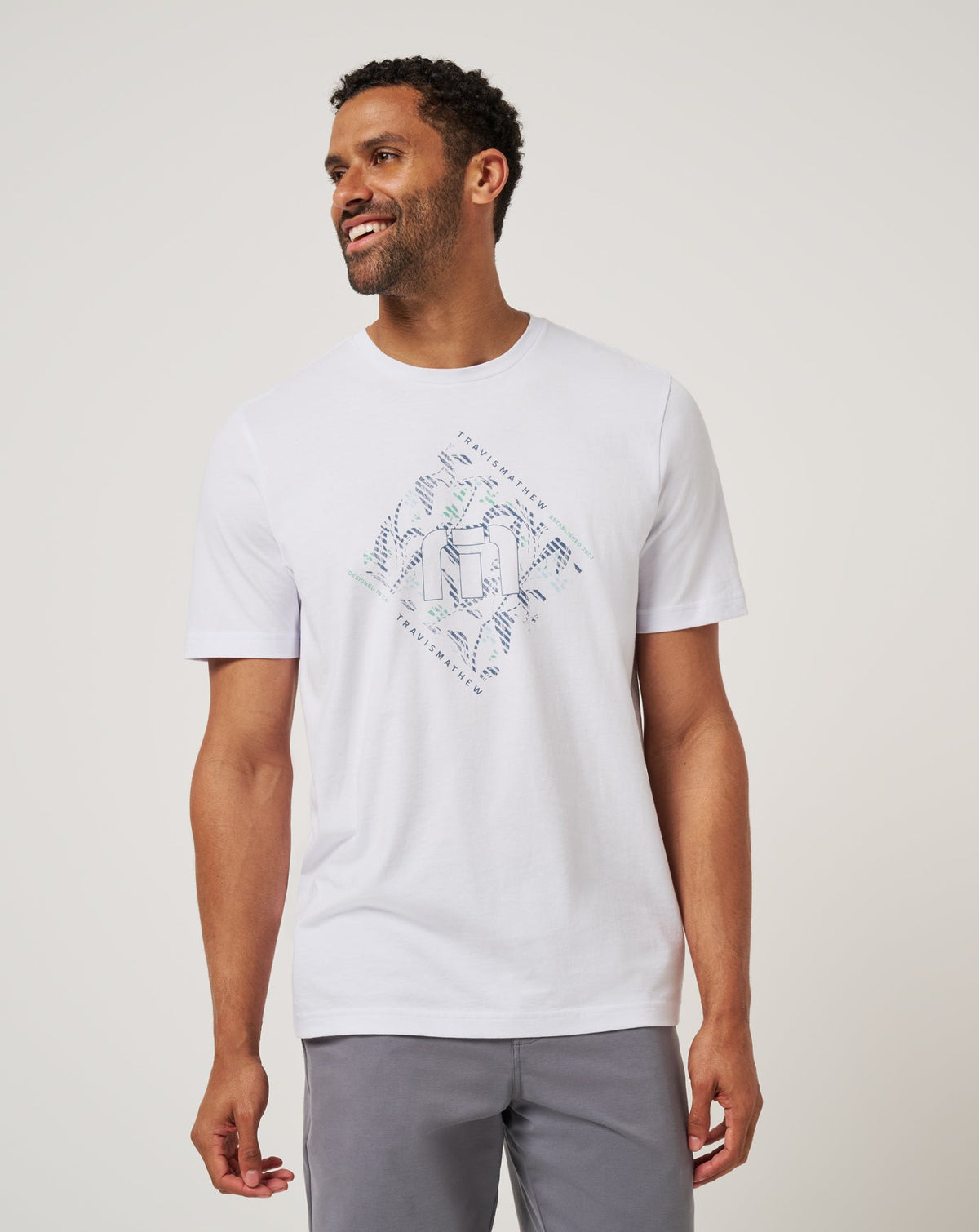 Rainforest Canopy Tee White | Travis Mathew Quality