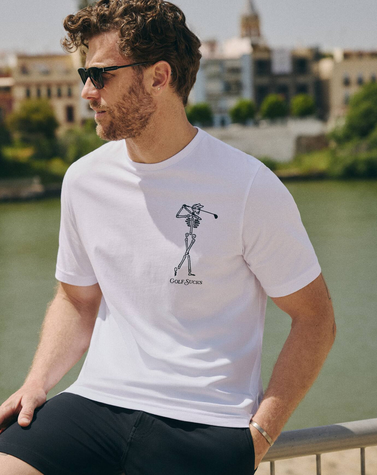 Golf Sucks Tee White | Travis Mathew Everyday