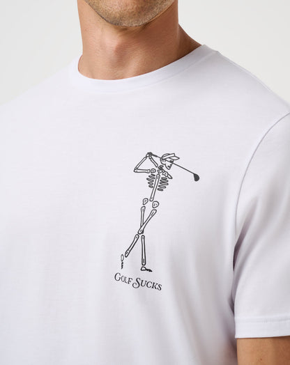 Golf Sucks Tee White | Travis Mathew Everyday