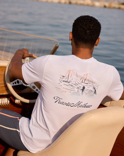 Cloudless Sky Tee White | Travis Mathew Exclusive