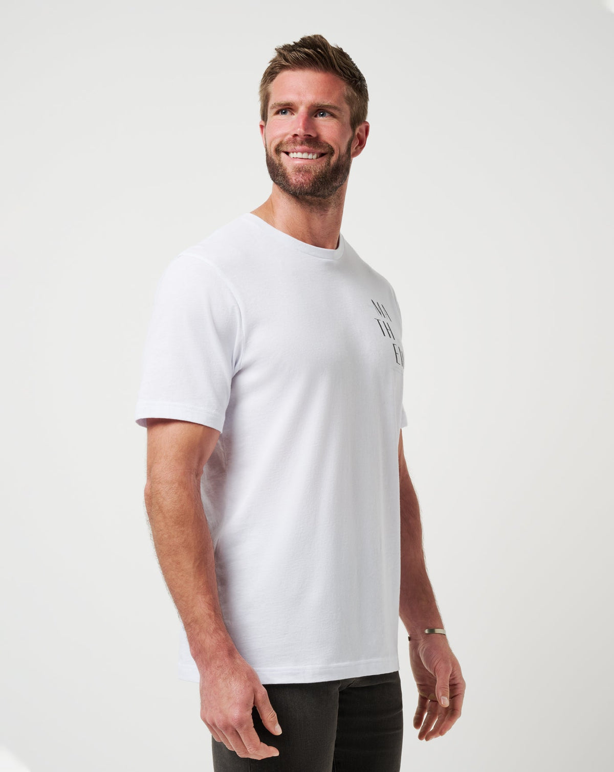 Art Scene Tee White | Travis Mathew Latest