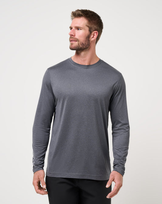 Court Control Tee Heather Dark Grey | Travis Mathew Top Pick