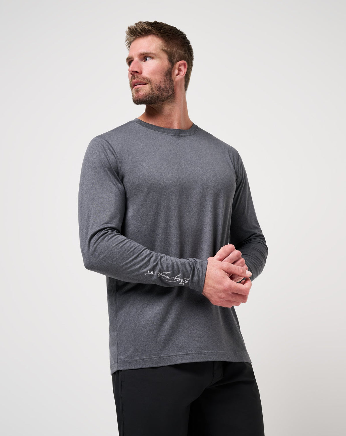 Court Control Tee Heather Dark Grey | Travis Mathew Top Pick